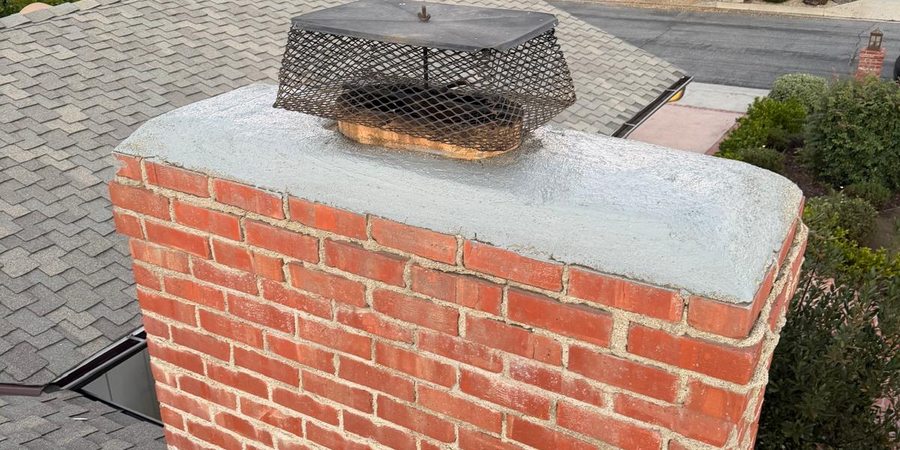 Chimney crown and cap rebuilt by Air Haven